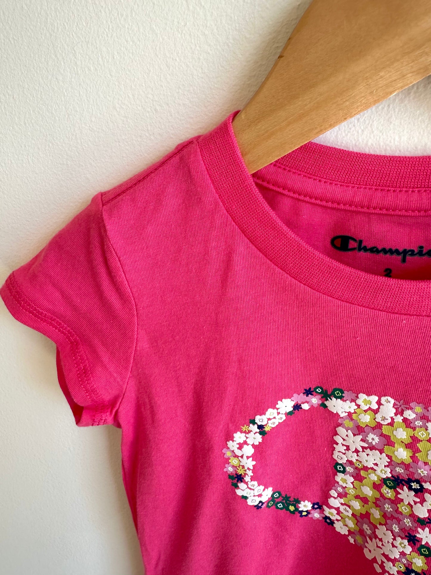 Champion Pink Logo T-Shirt / 2T