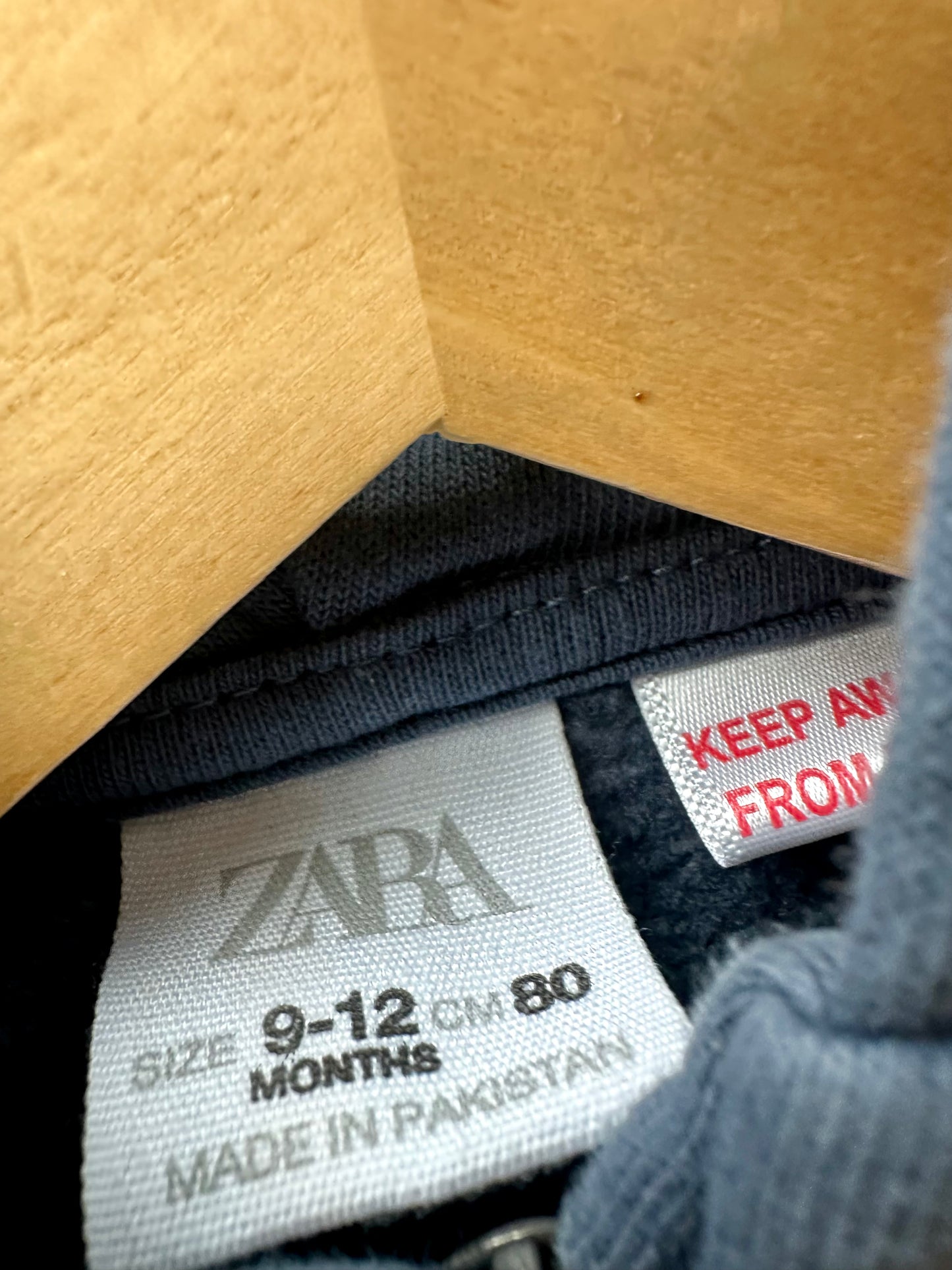 Slate Zipper Hoodie / 9-12m
