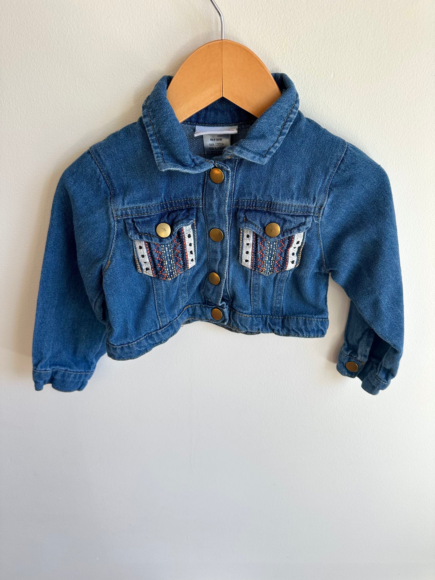 Cropped Aztec Jean Jacket / 2T
