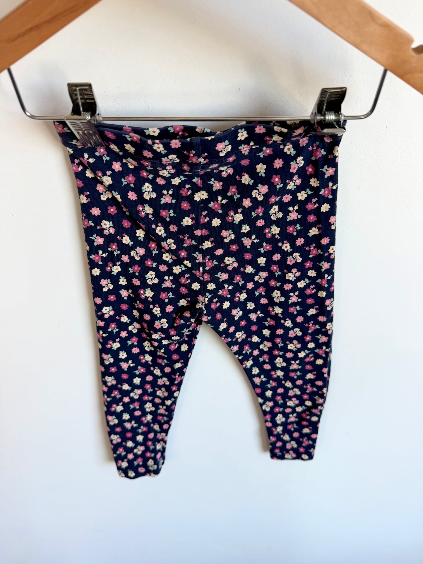Navy Floral Leggings / 18m