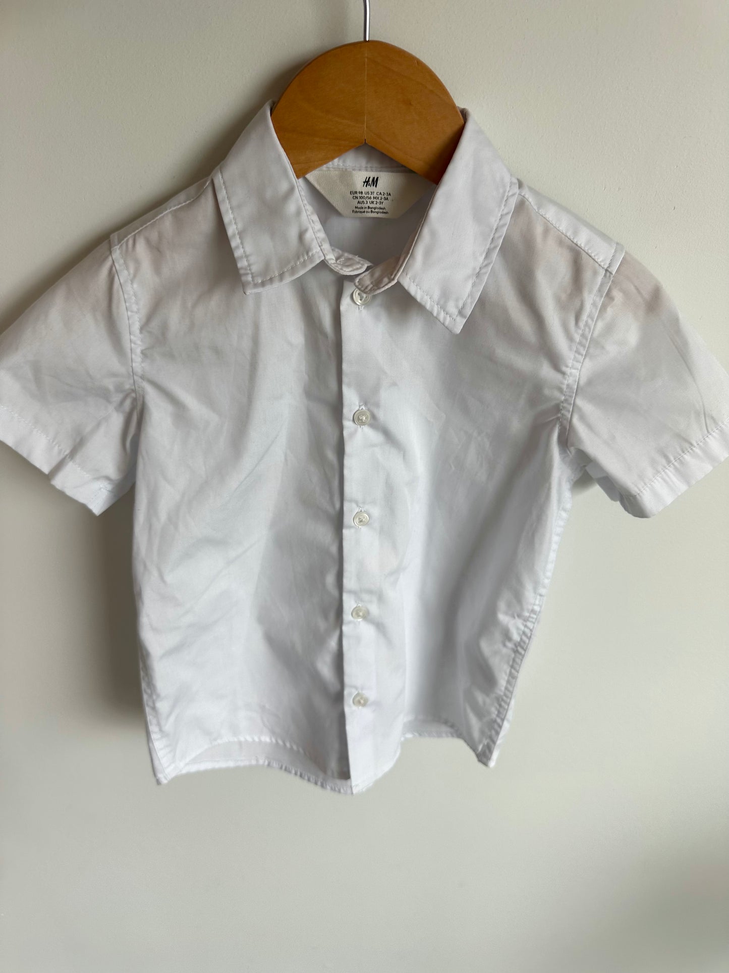 White Collared T-Shirt / 2-3T