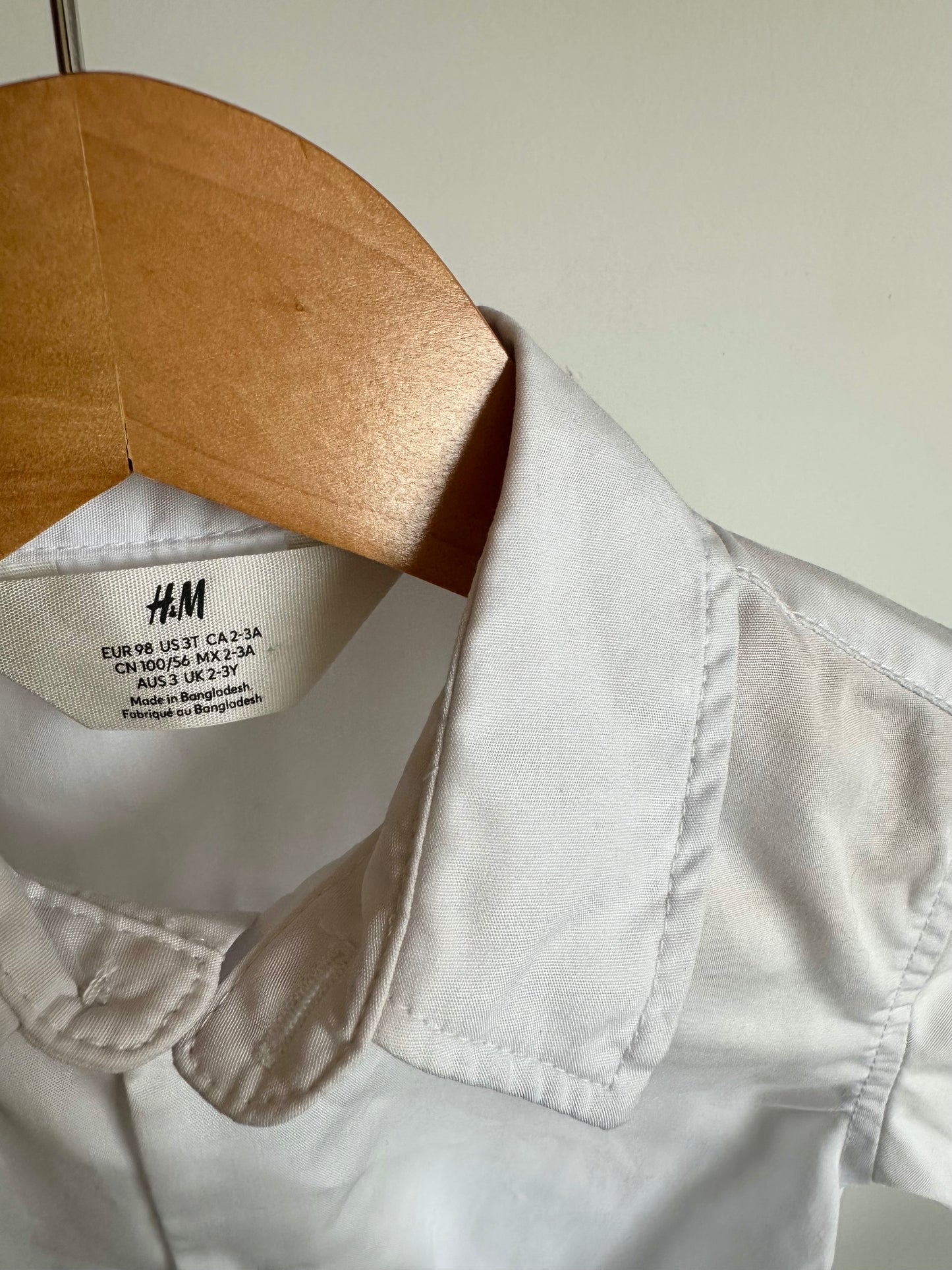 White Collared T-Shirt / 2-3T