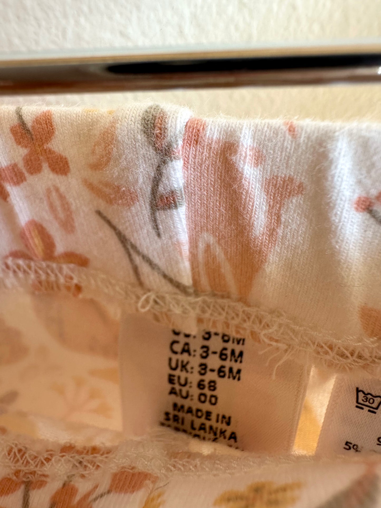 Floral Bird Leggings / 3-6m