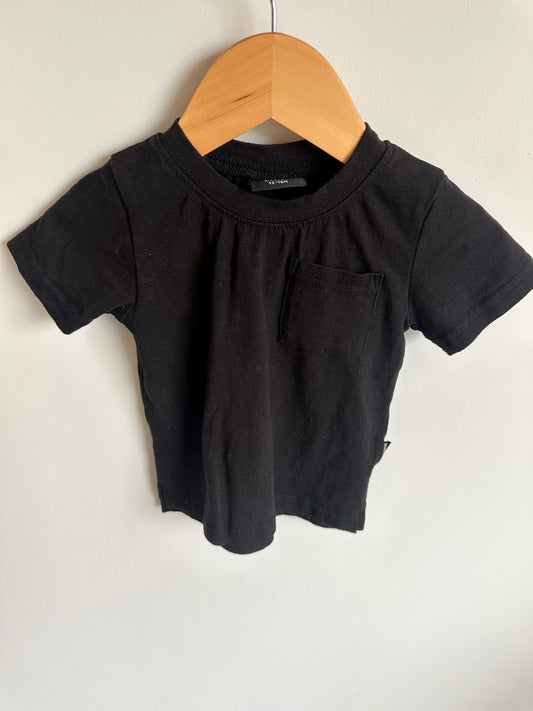 Black Pocket T-Shirt / 12-18m