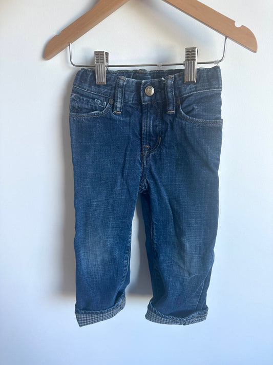 Gap Plaid Lined Jeans / 2T