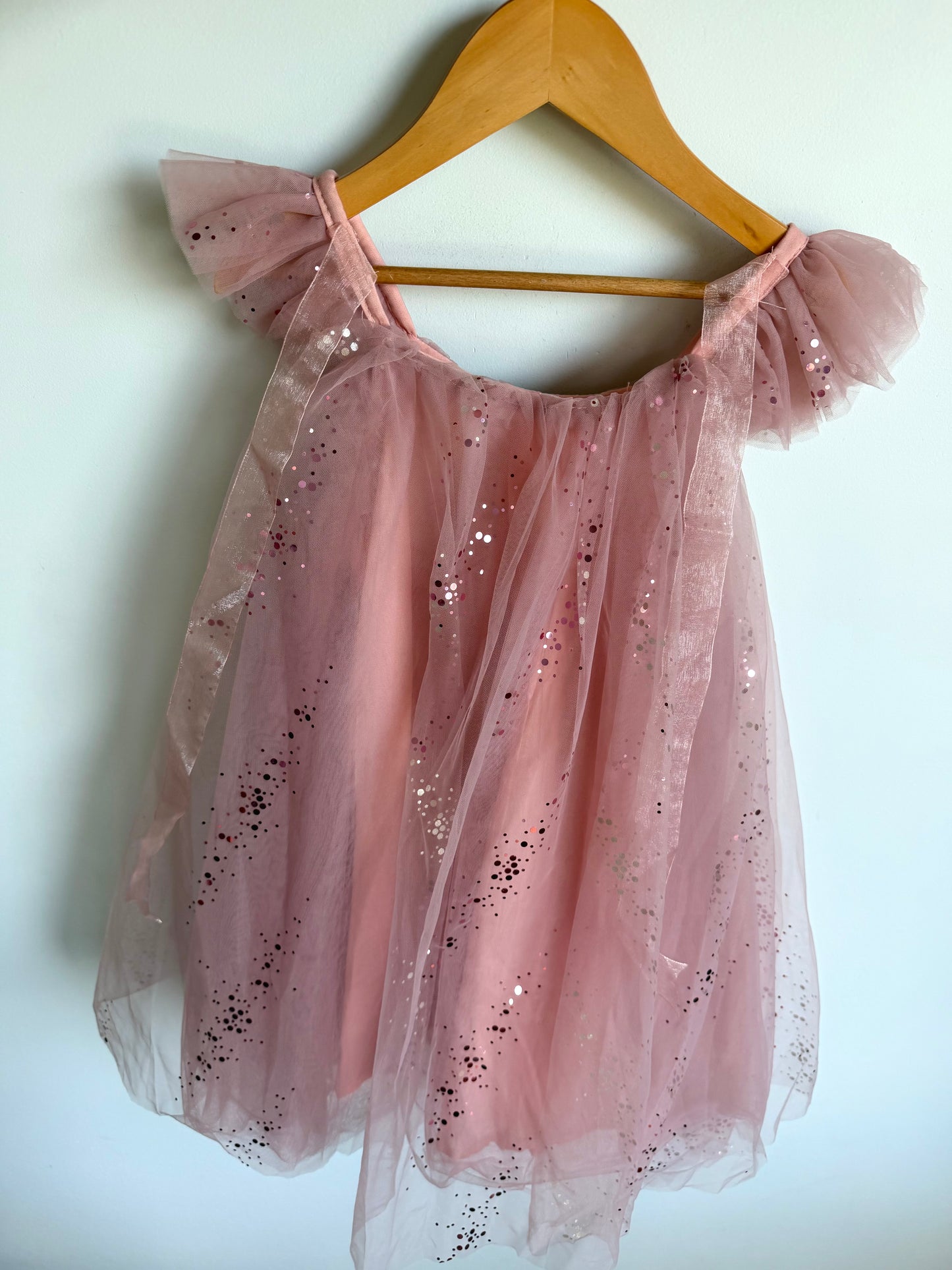 Pink Sparkly Tulle Dress / 5-6T