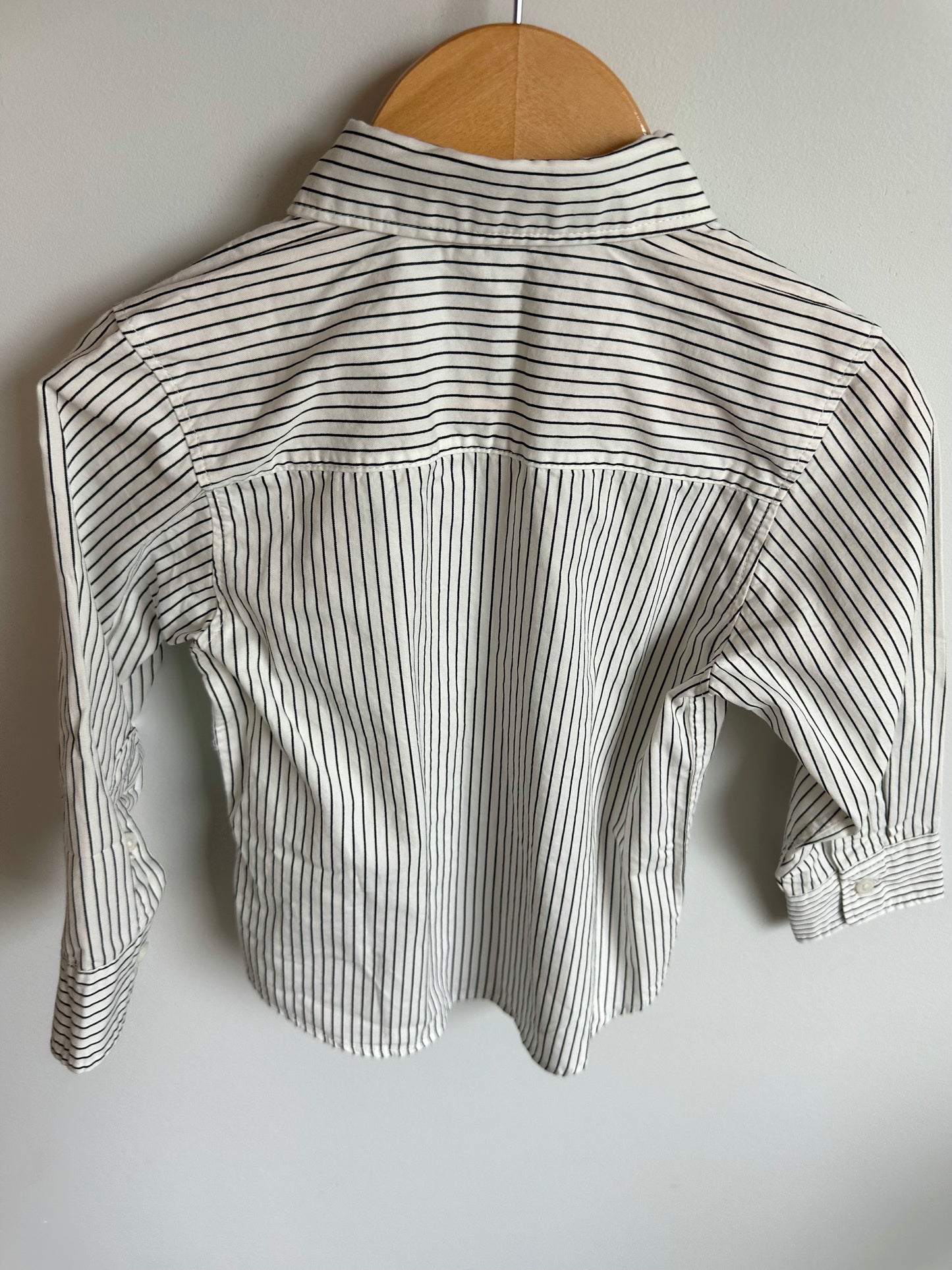 Striped Button Up Formal Top / 2-3T
