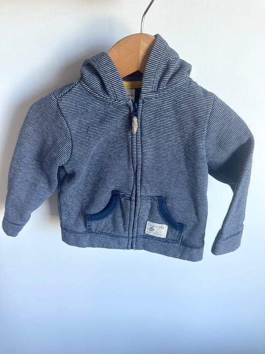 Mommy's Little Handyman Blue Striped Hoodie / 18m