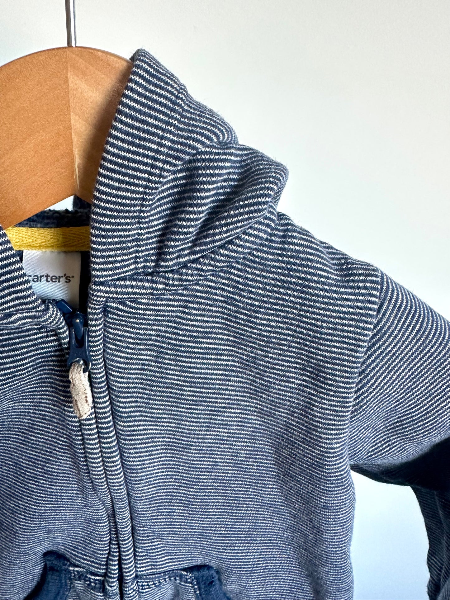 Mommy's Little Handyman Blue Striped Hoodie / 18m