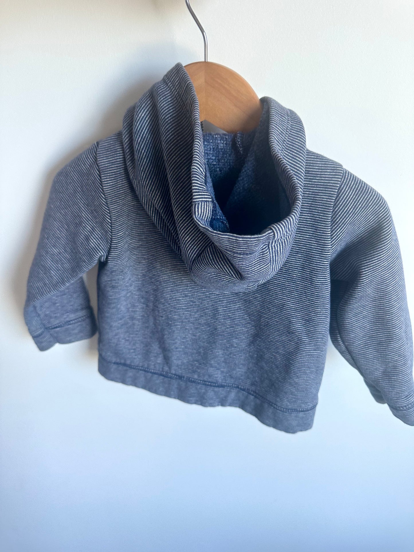 Mommy's Little Handyman Blue Striped Hoodie / 18m