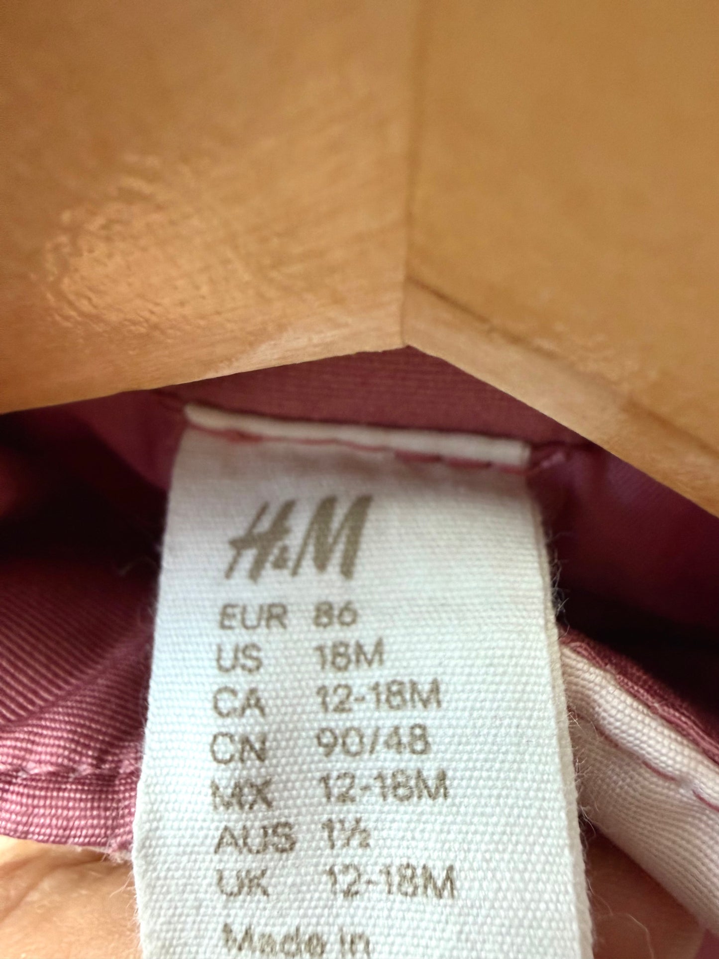 H&M Blush Heart Jacket / 12-18m
