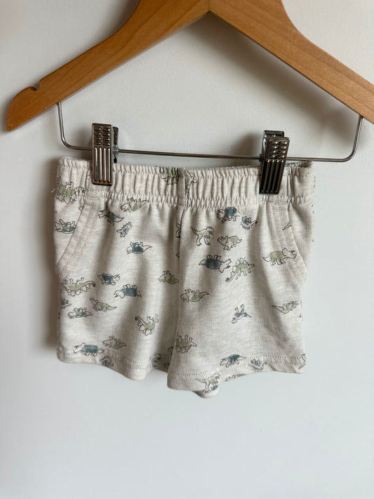 Cream Dino Shorts / 12m
