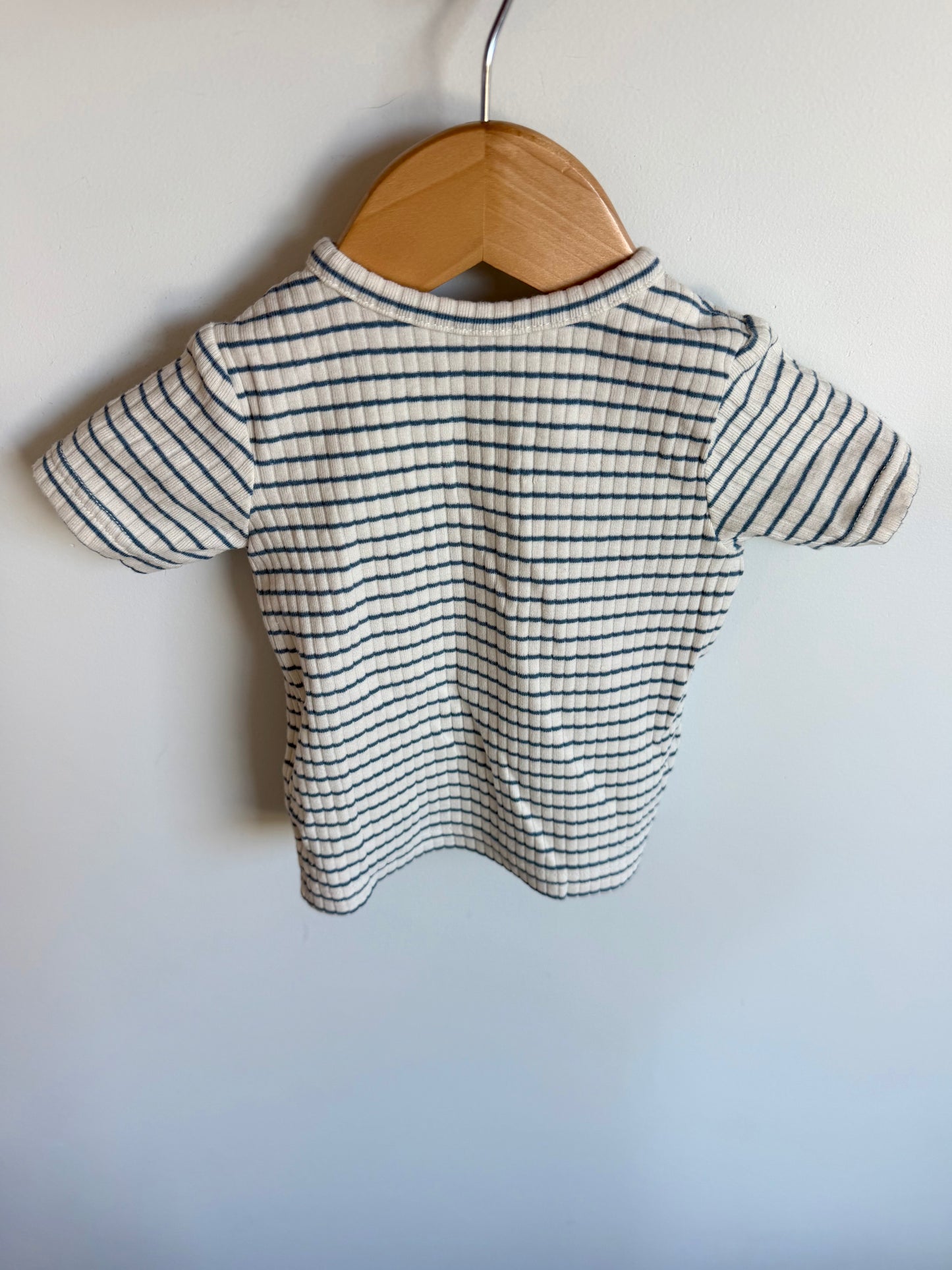 Striped Blue + Cream T-Shirt / 3m