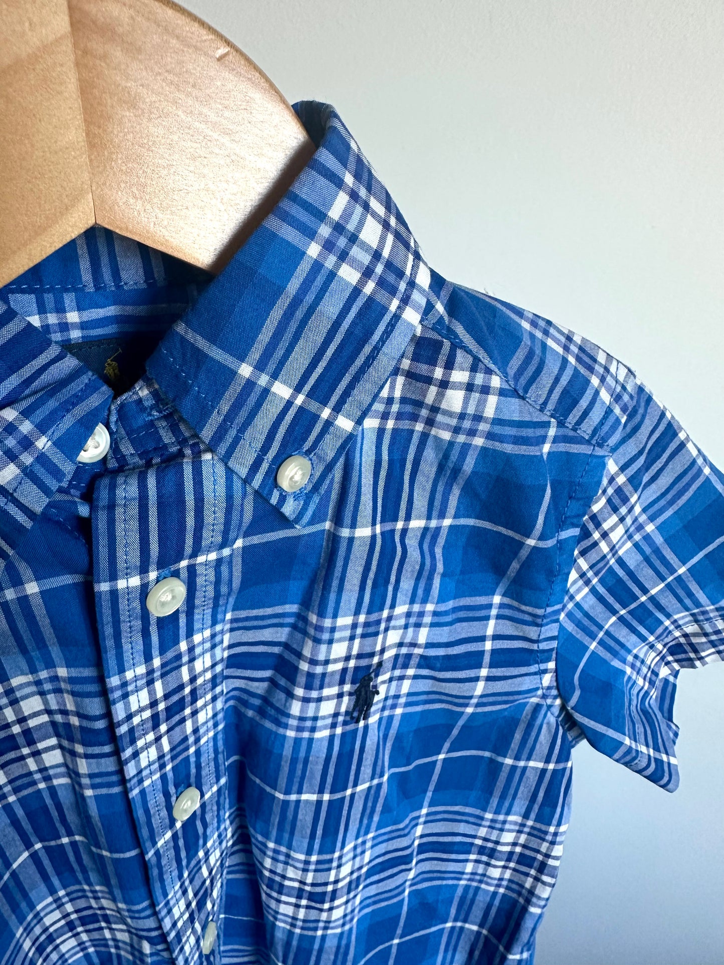 Ralph Lauren Blue Plaid T-shirt / 2T