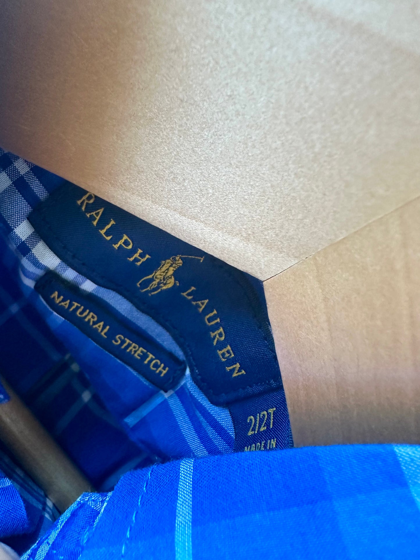 Ralph Lauren Blue Plaid T-shirt / 2T