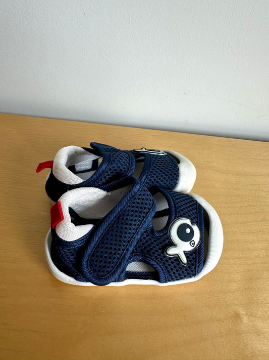 Fish Navy Sandals / 6-9m