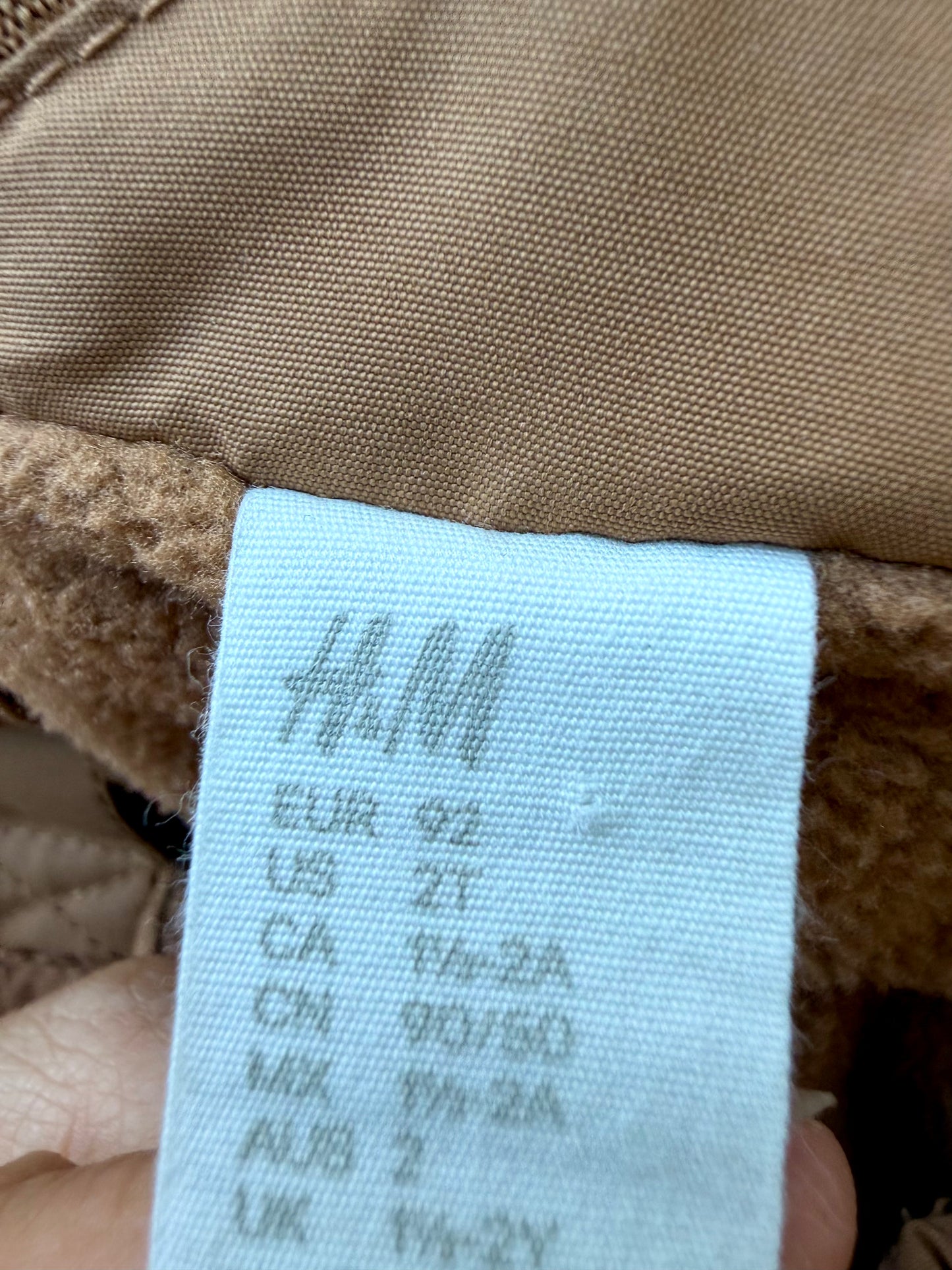 H&M Tan Snow Pants / 18m-2T