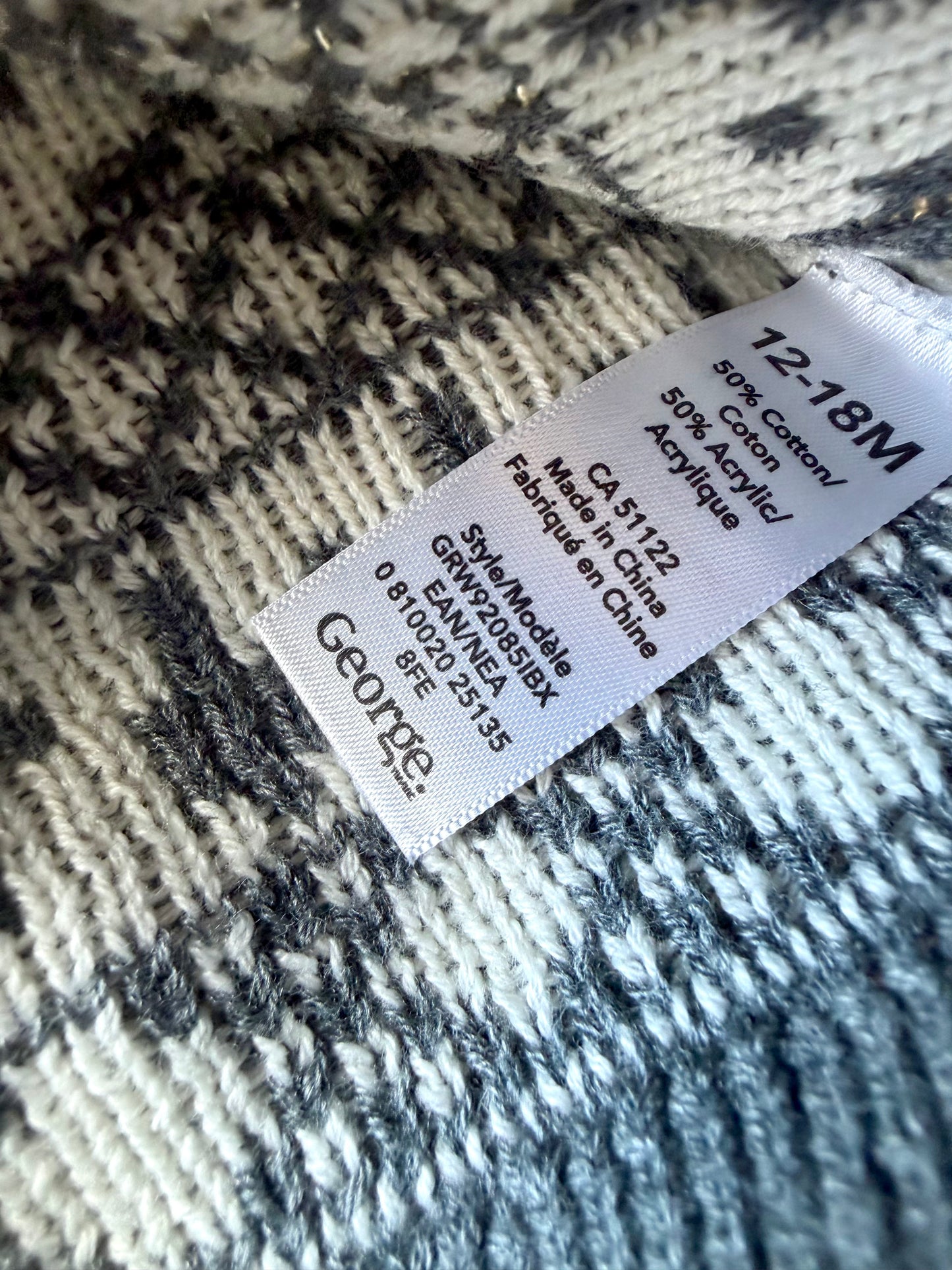 Deer Grey Sweater / 12-18m
