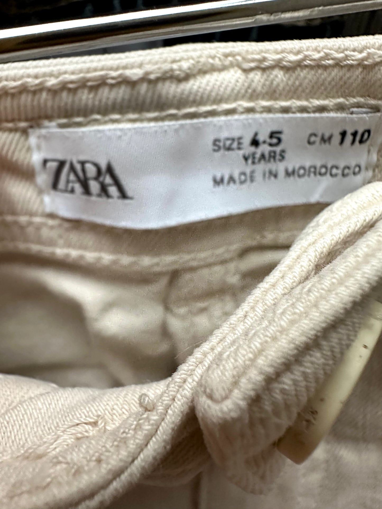 Zara Cream Wide Leg Pants / 4-5 years