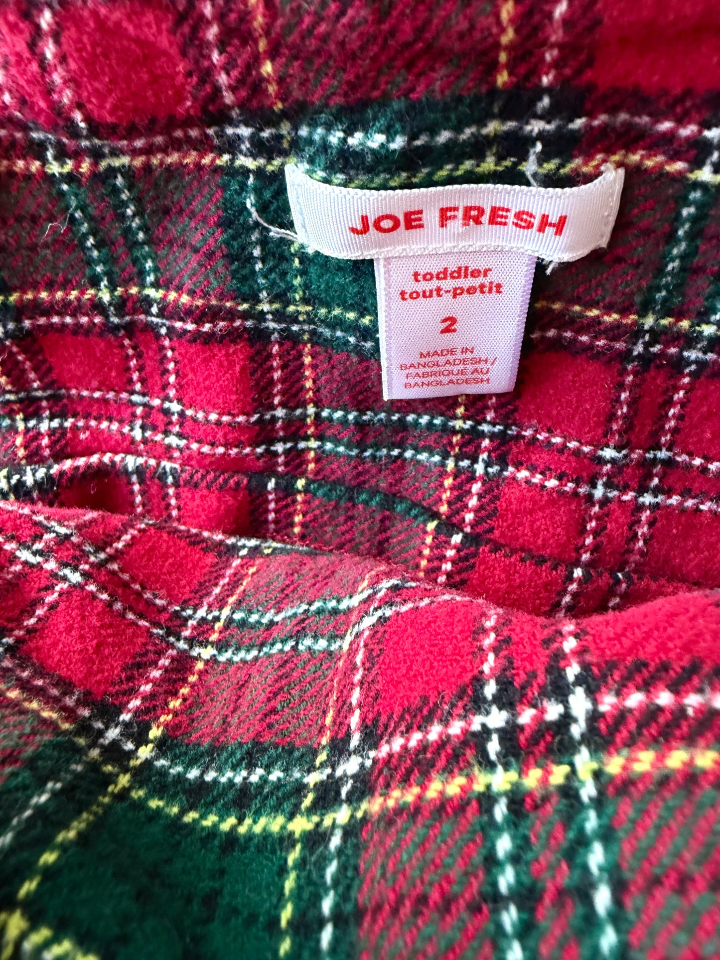 Plaid Overall Dress / 2T