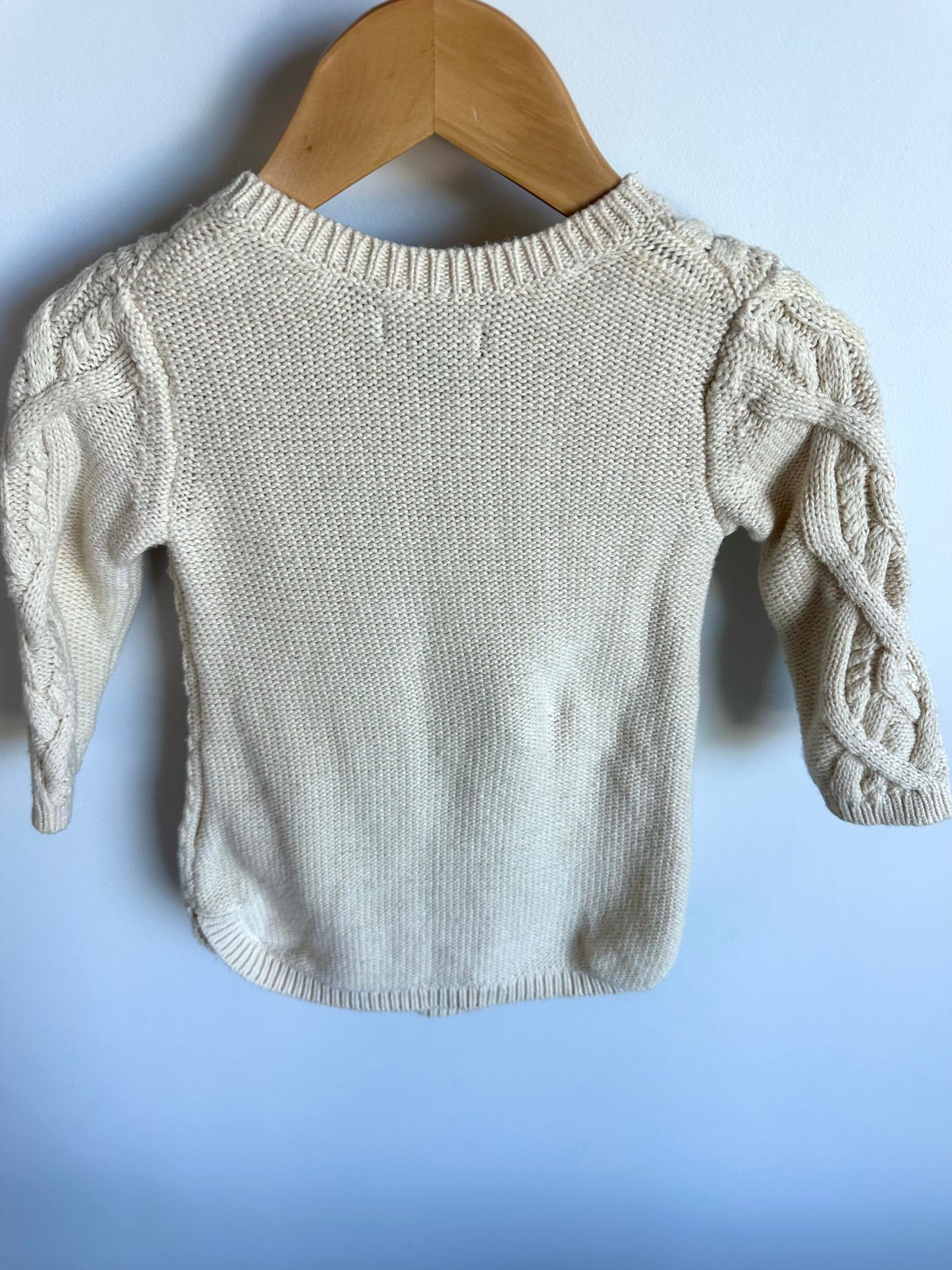 Gap Cream Cable Knit Sweater / 6-12m
