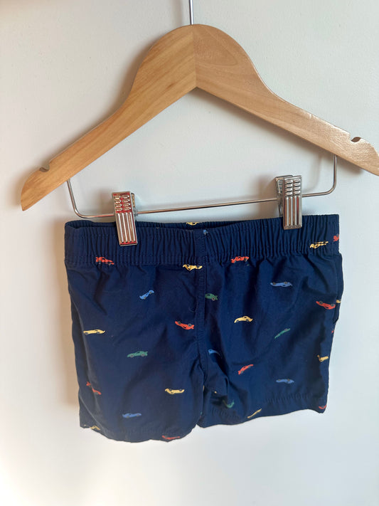 Navy Car Shorts / 2T