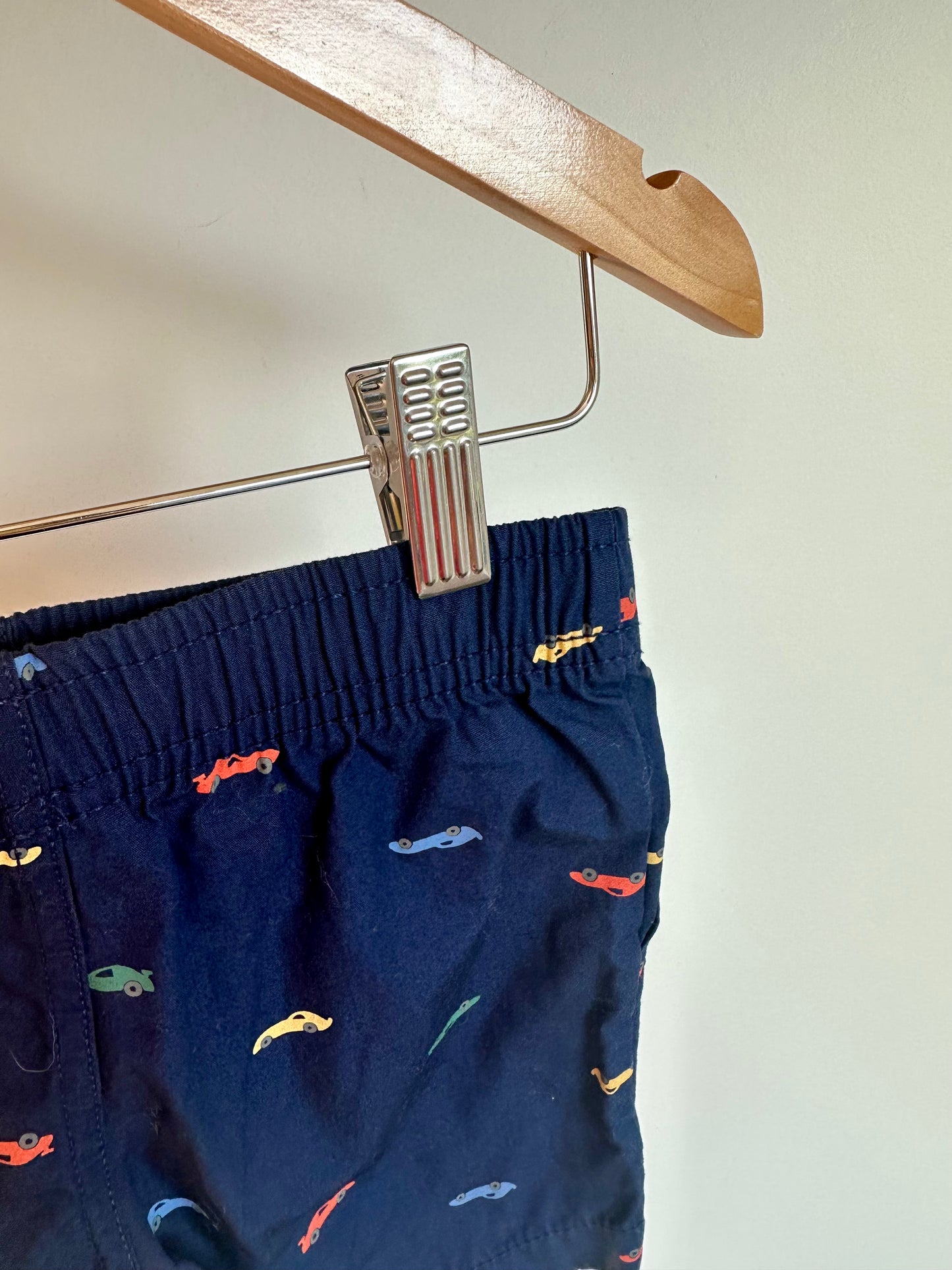 Navy Car Shorts / 2T