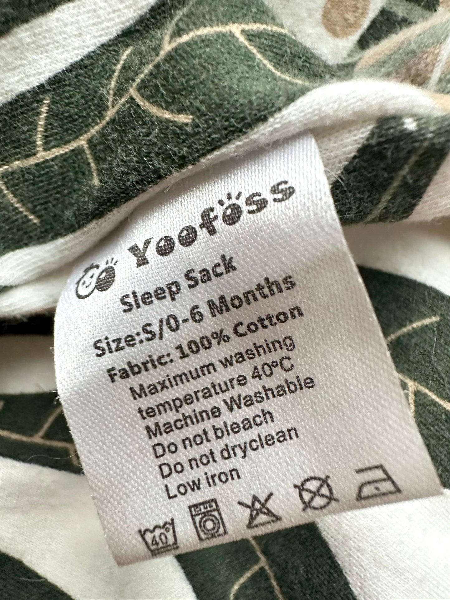 Leaf Plants Sleep Sack / 0-6m