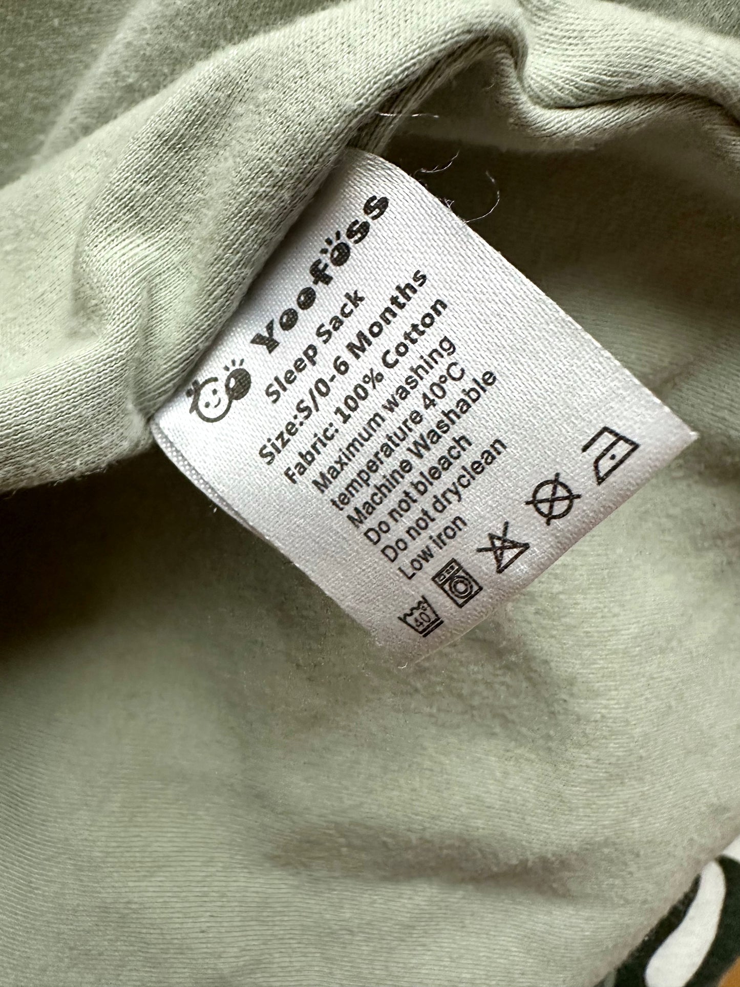 Sage Cotton Sleep Sack / 0-6m