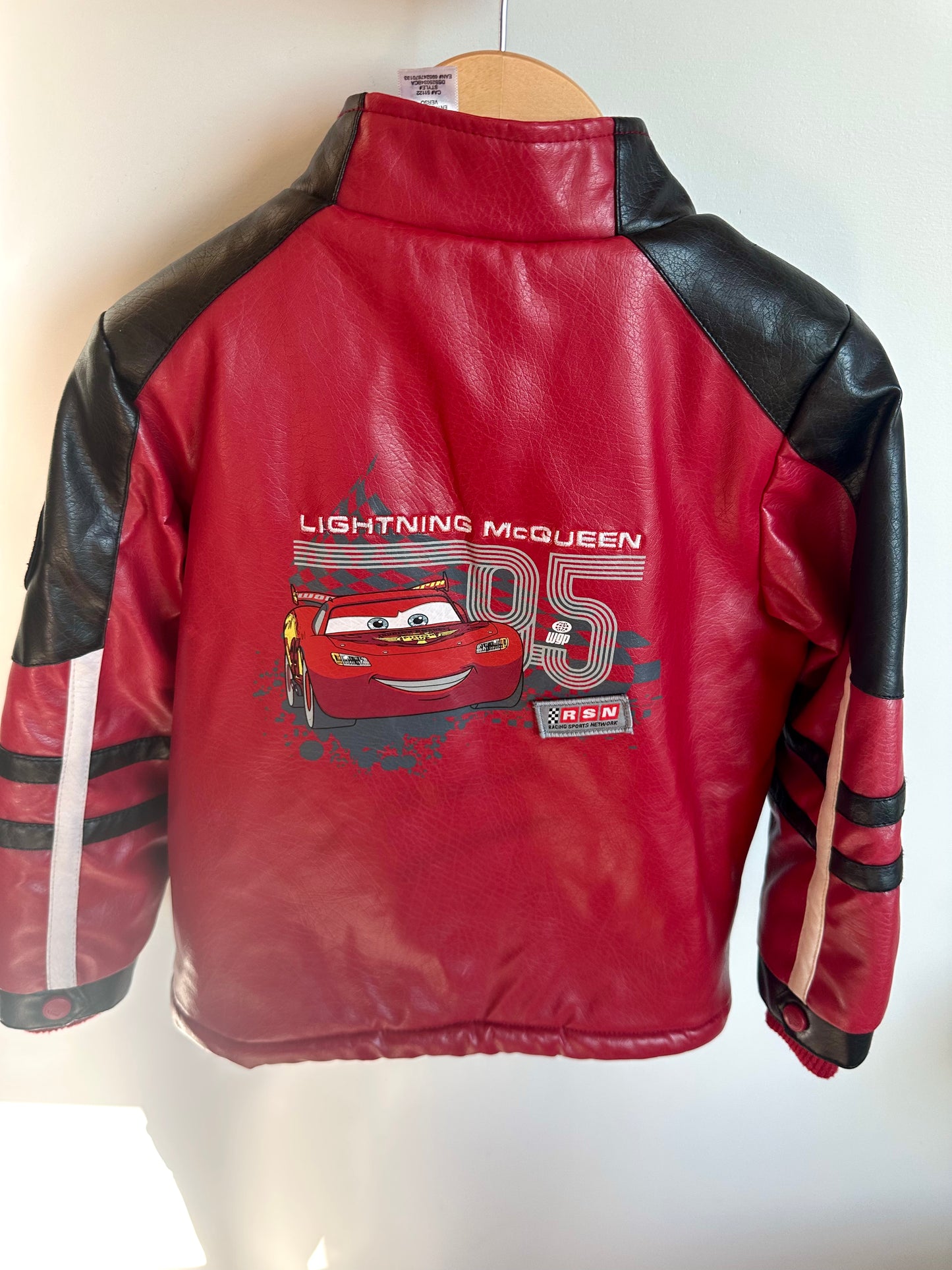 Lightening McQueen Faux Leather Jacket / 5 years