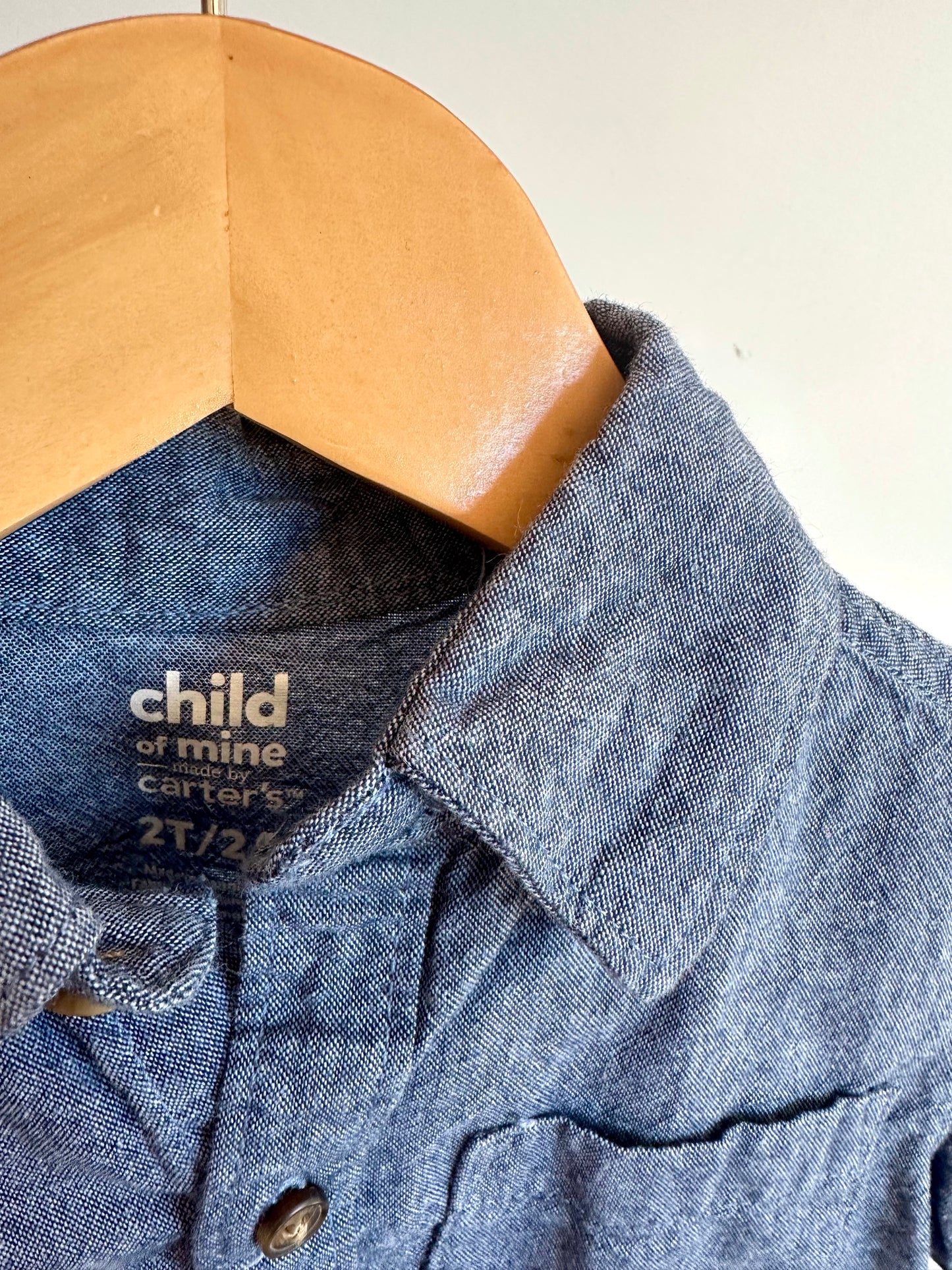 Carter's Denim Button Up T-shirt / 2T