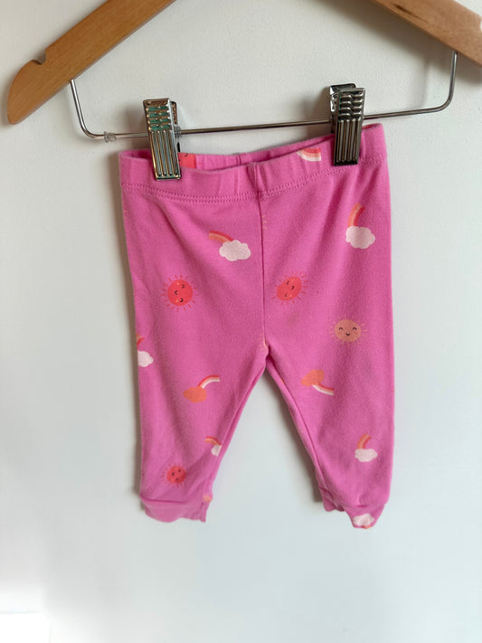 Pink Rainbow Clouds Pants / 9m