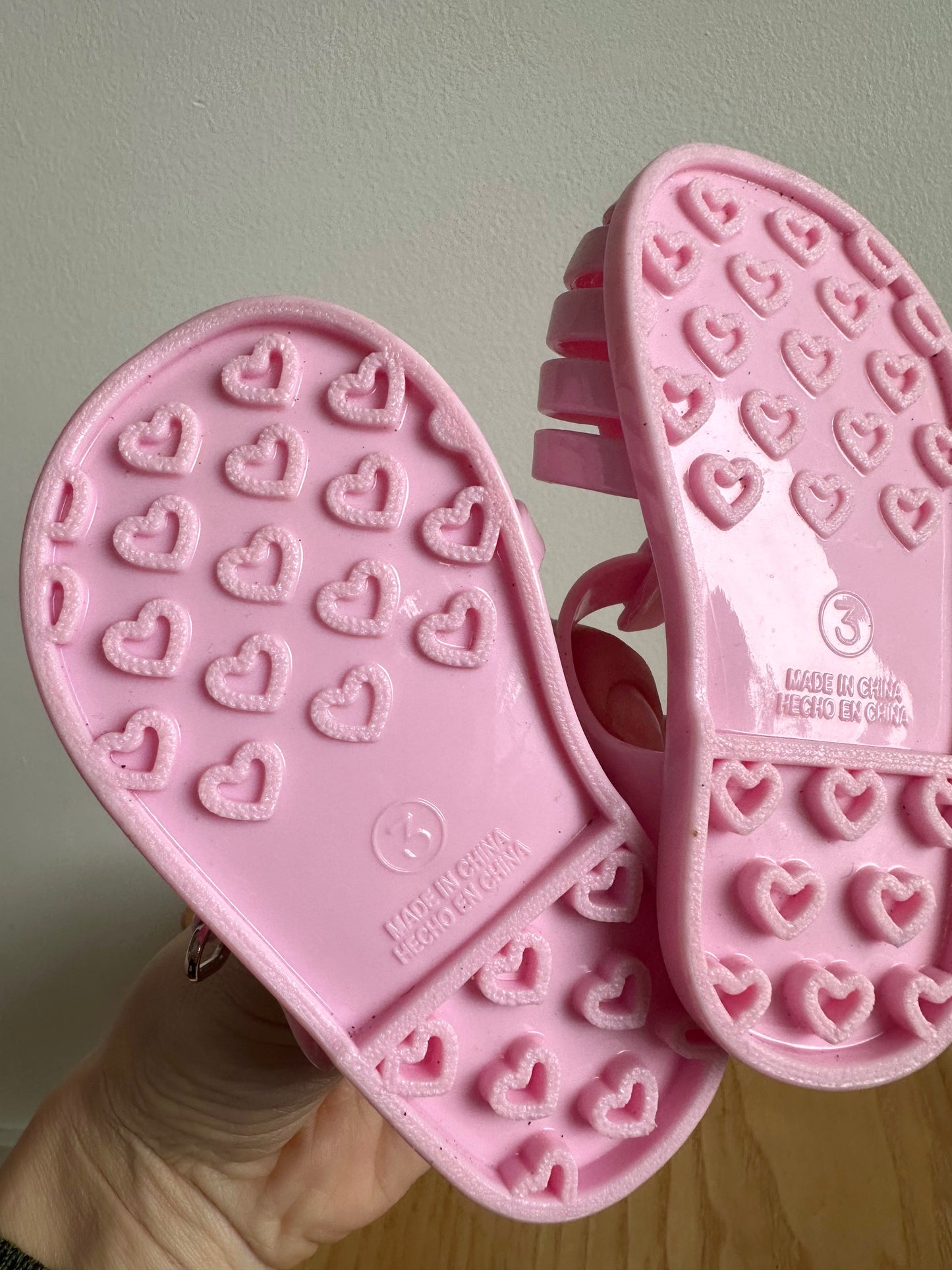Pink Jelly Sandals / Size 3 Infant