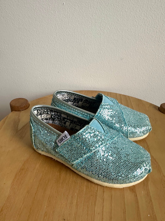Toms Sparkly Velcro Shoes / Size 5 Toddler