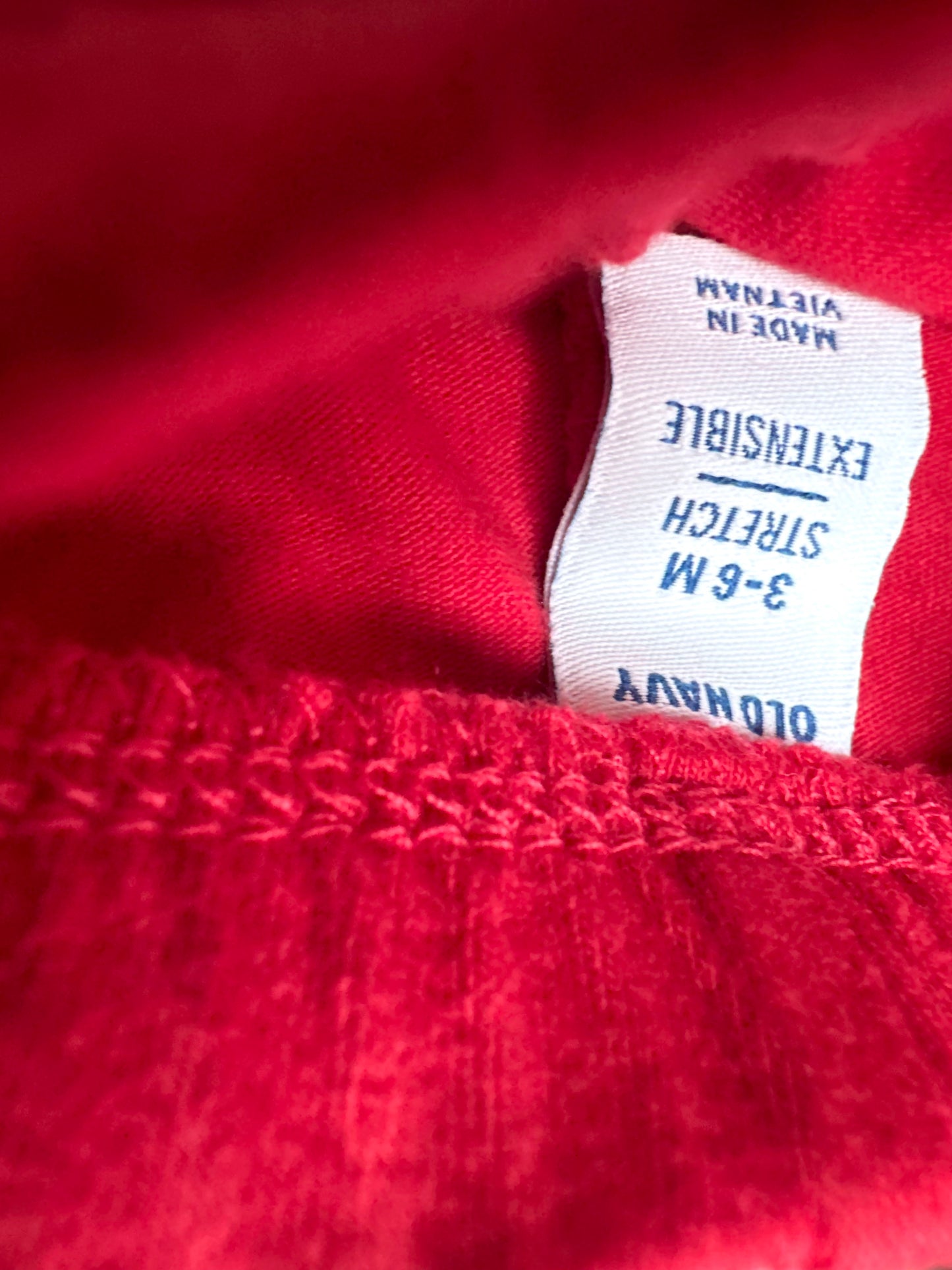 Red Ruffle Bottom Leggings / 3-6m