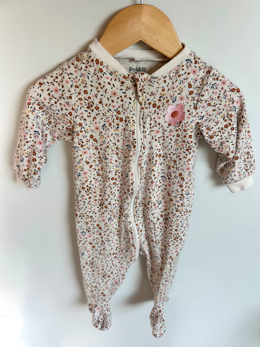Floral Embroidered Sleeper / 9m