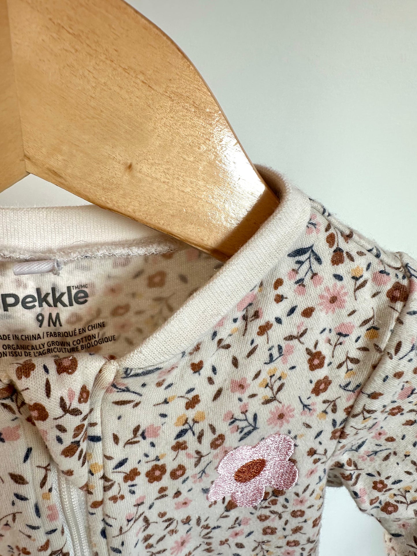 Floral Embroidered Sleeper / 9m