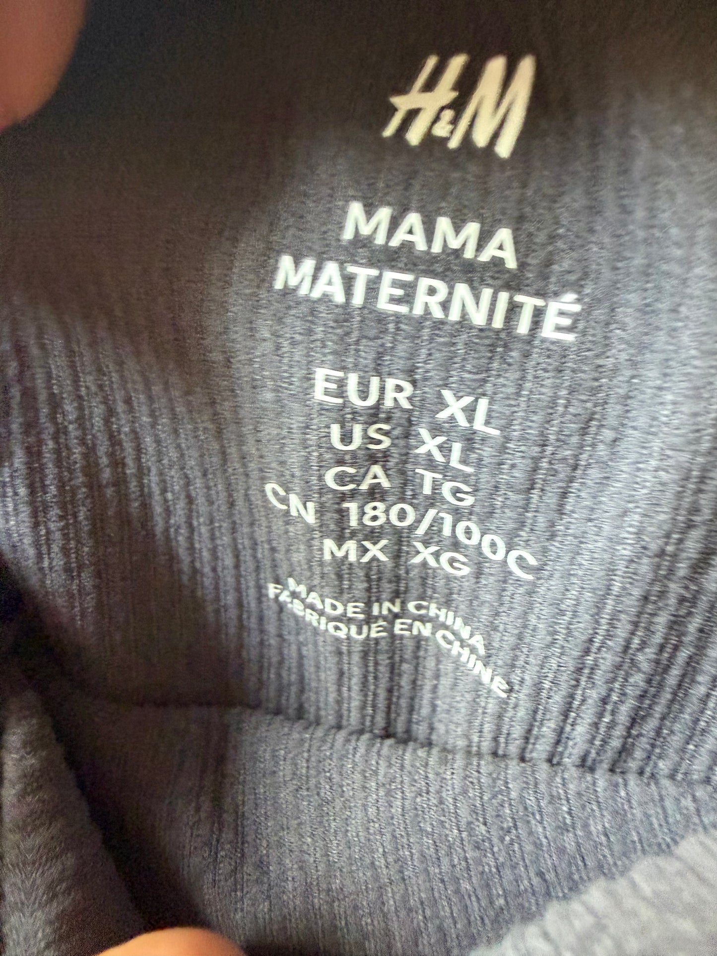 H&M Charcoal Ribbed Leggings / M-L
