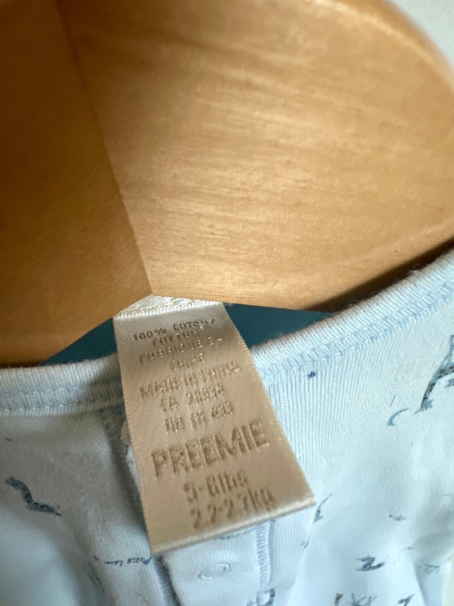 Blue Giraffe Sleeper / Preemie