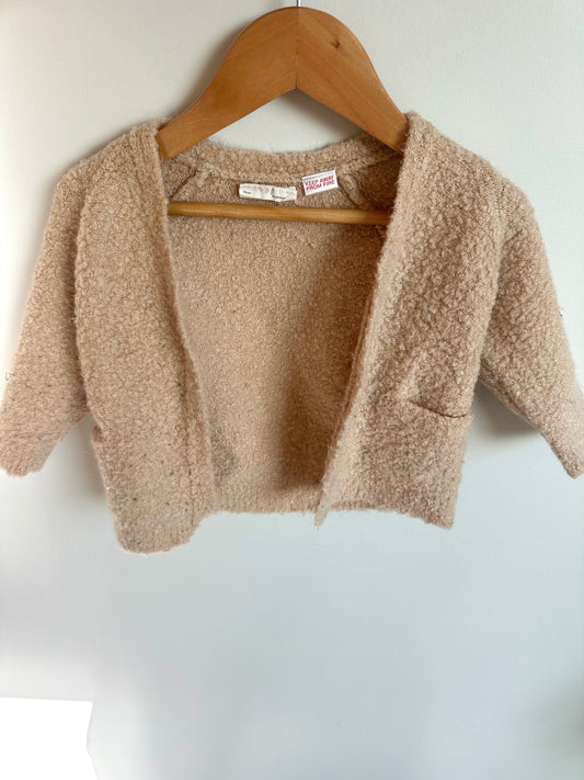 Tan Open Cardigan (PLAY) / 6-9m