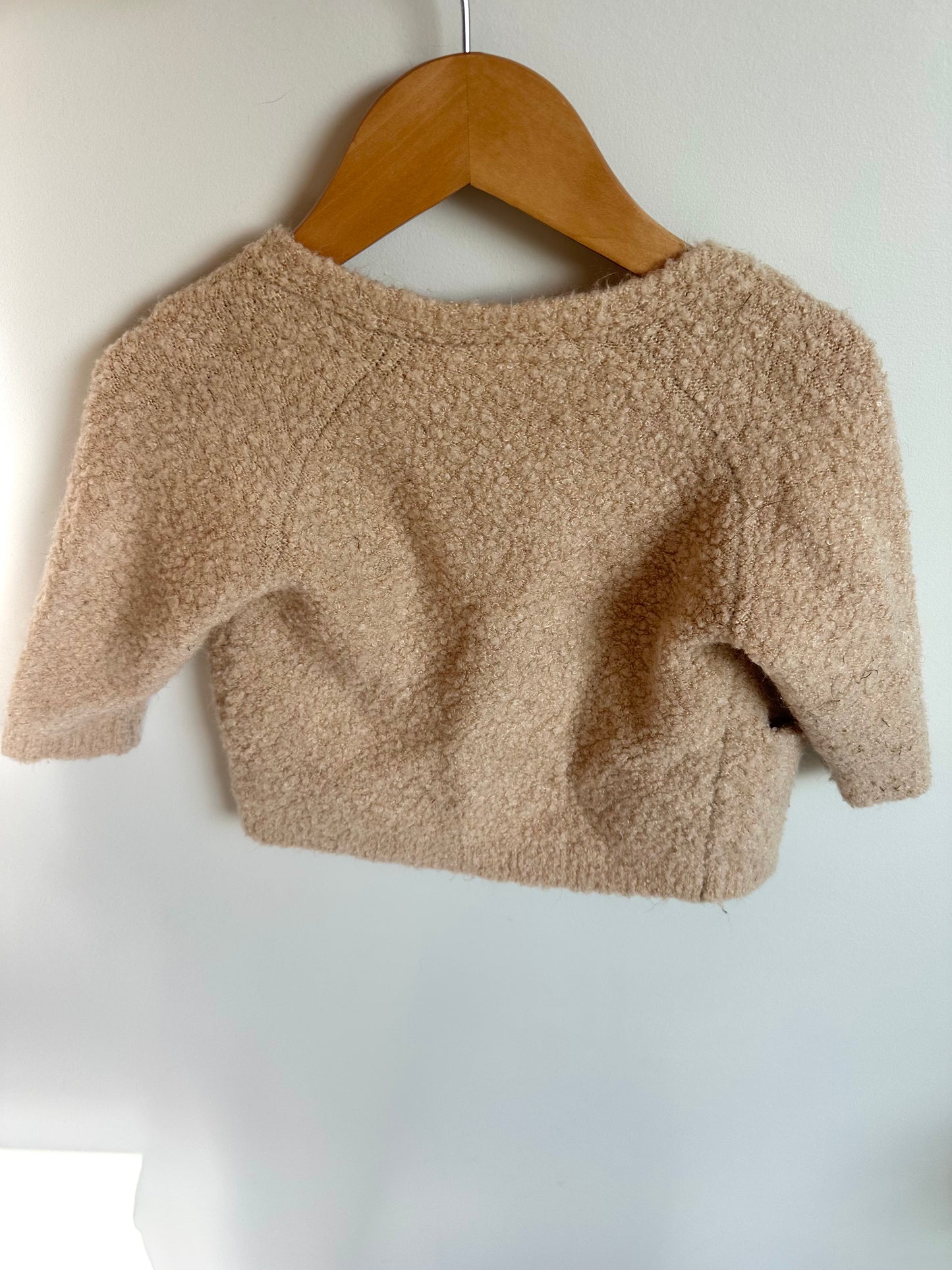 Tan Open Cardigan (PLAY) / 6-9m
