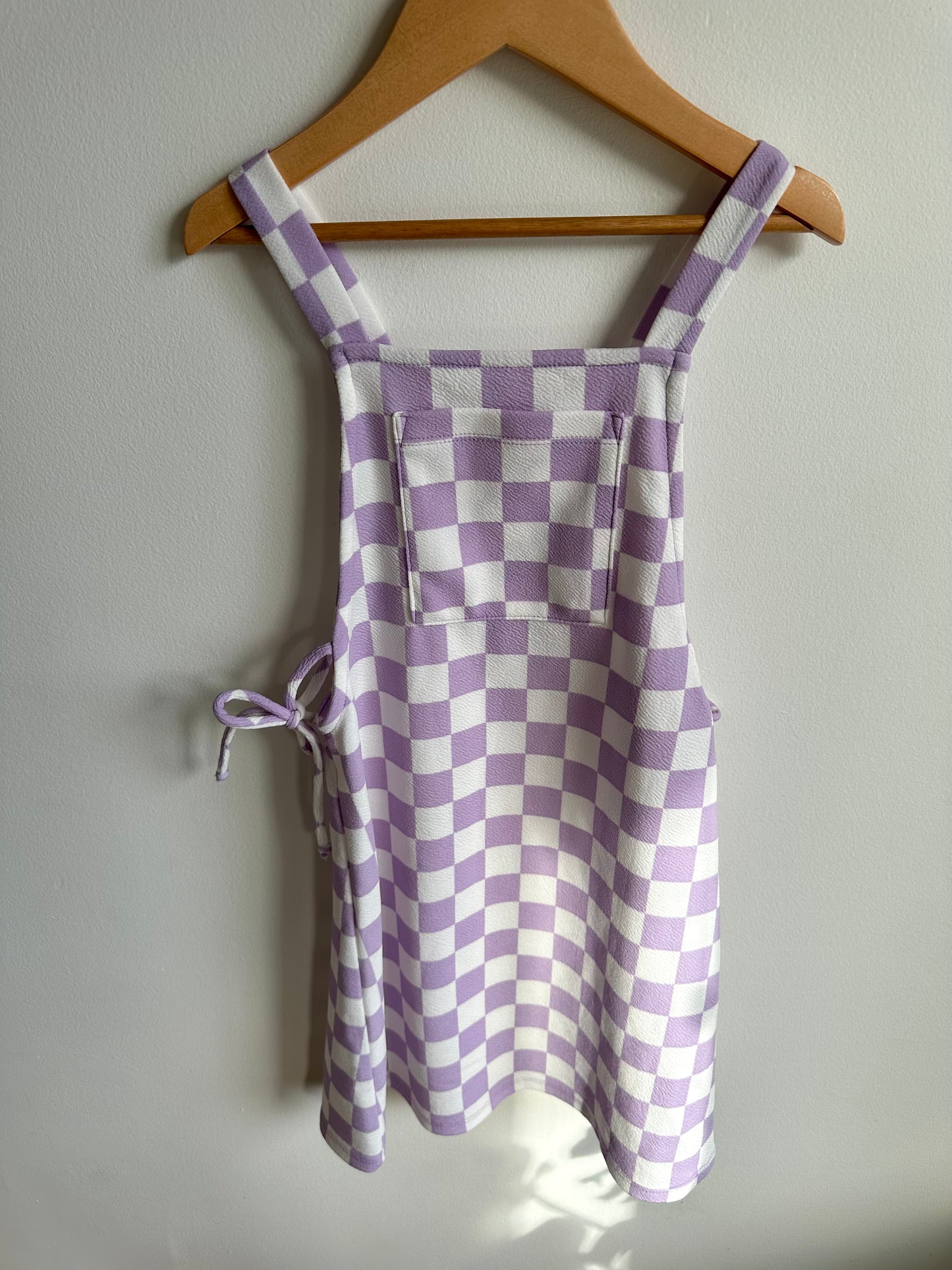 Checkered Purple Dress / 8 years