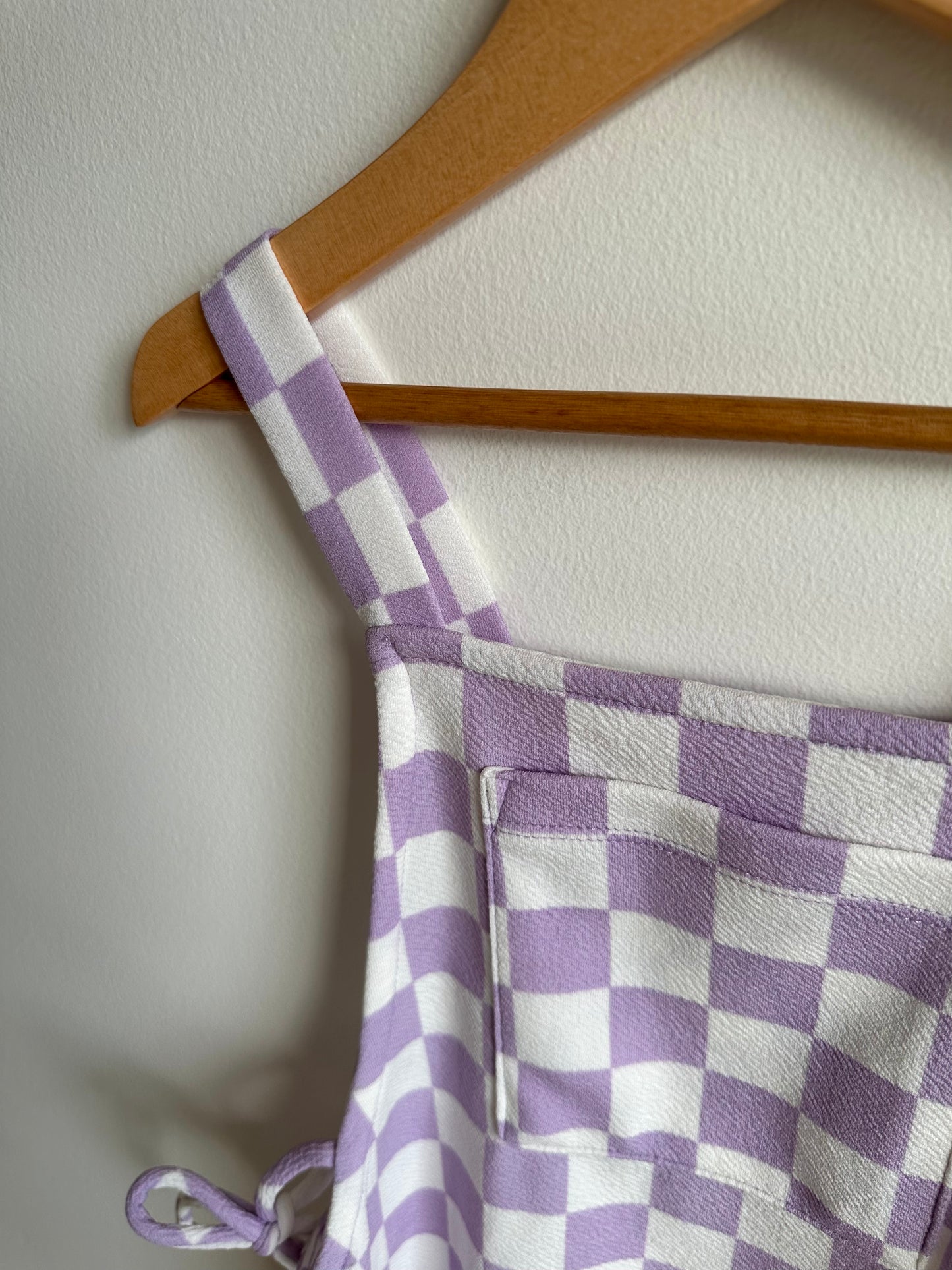 Checkered Purple Dress / 8 years