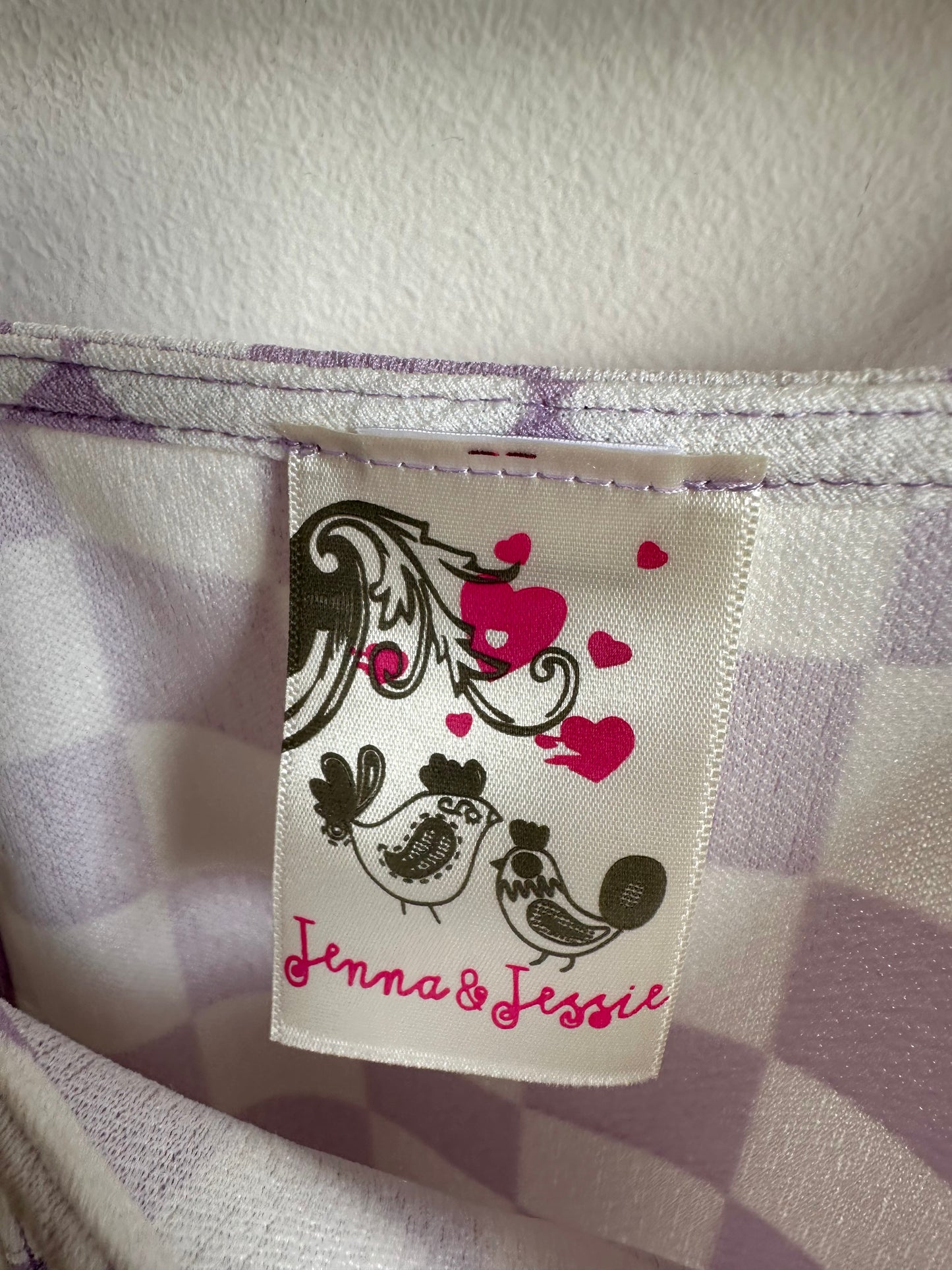 Checkered Purple Dress / 8 years