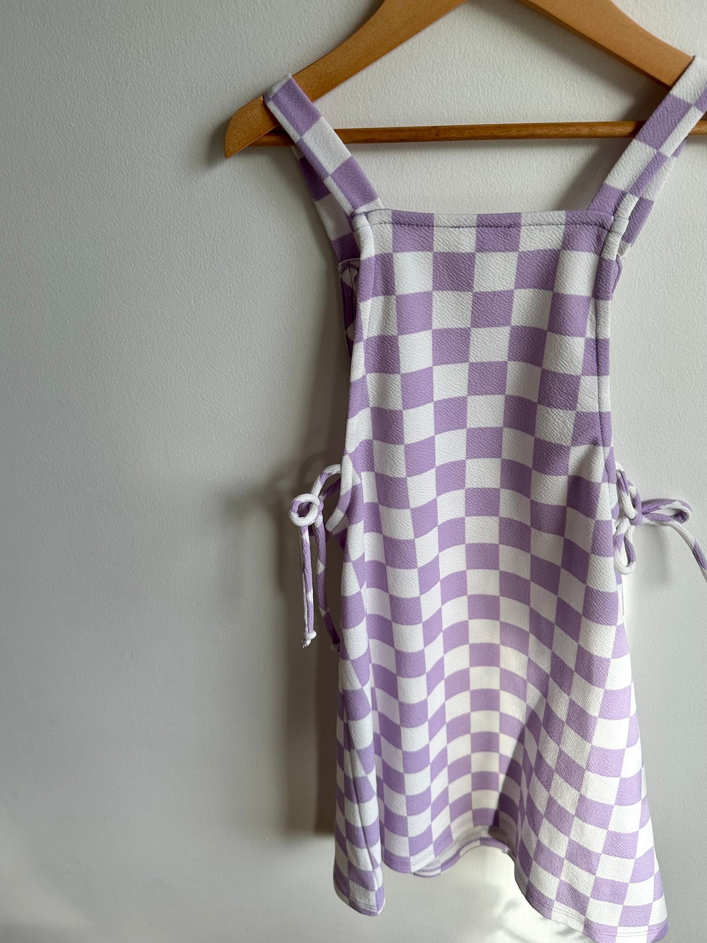 Checkered Purple Dress / 8 years