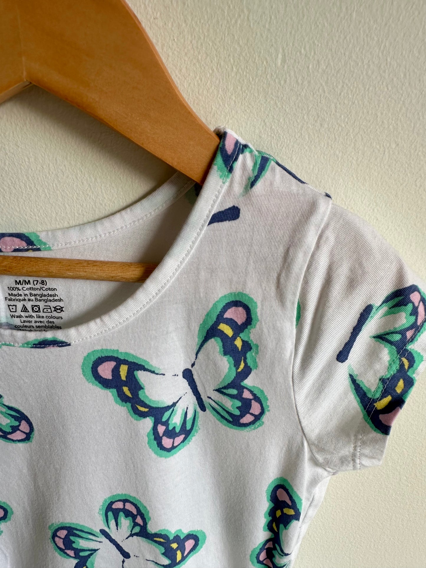 Butterfly Short Sleeve Dress / 7-8 years (m)