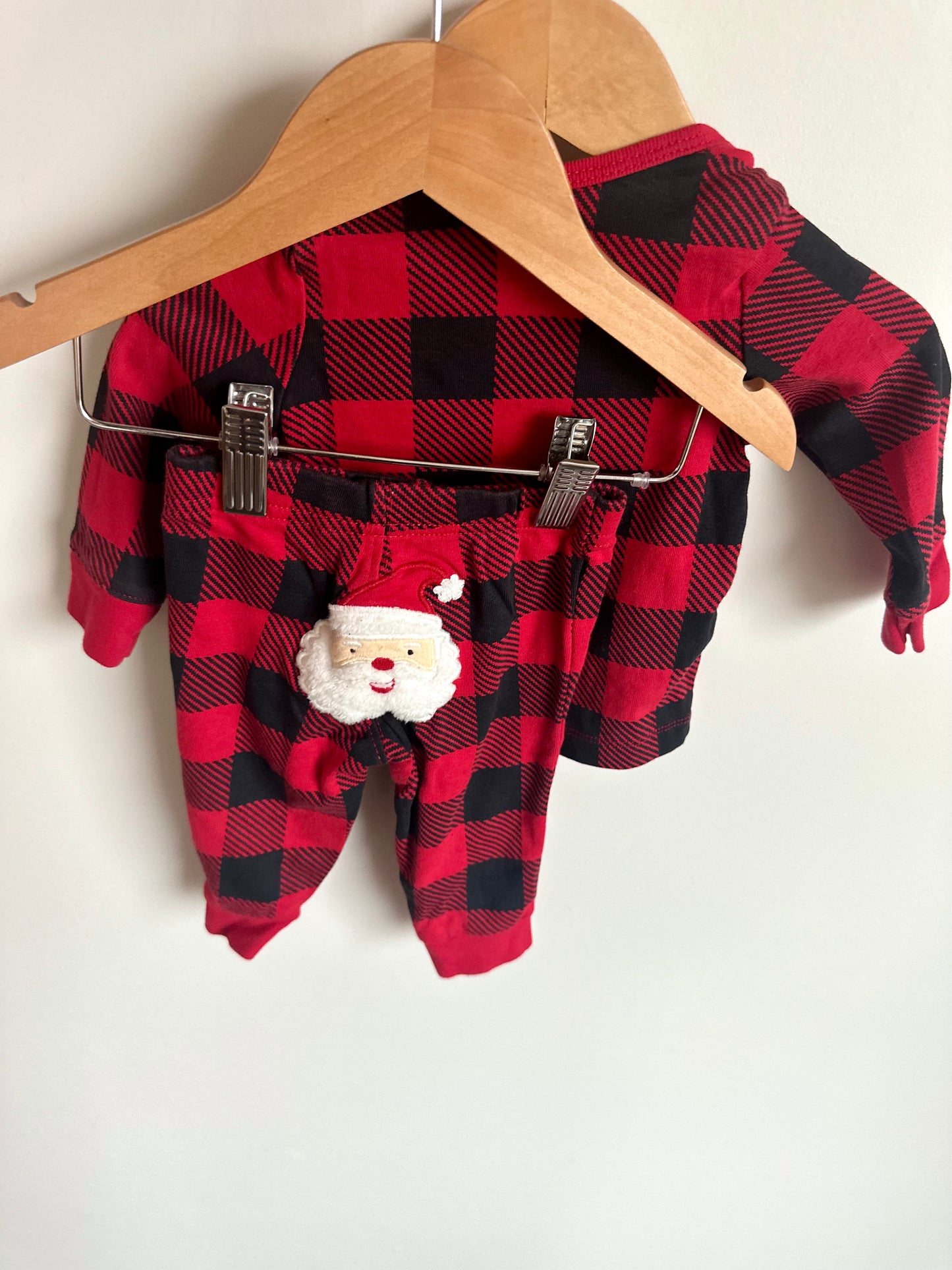Santa Checkered Pj's / 6m