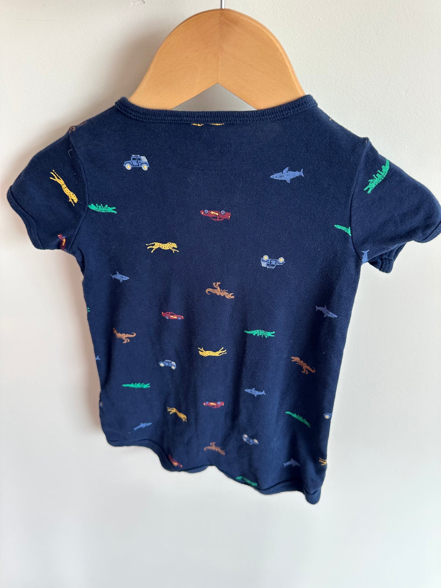 Navy Alligator Romper / 12m
