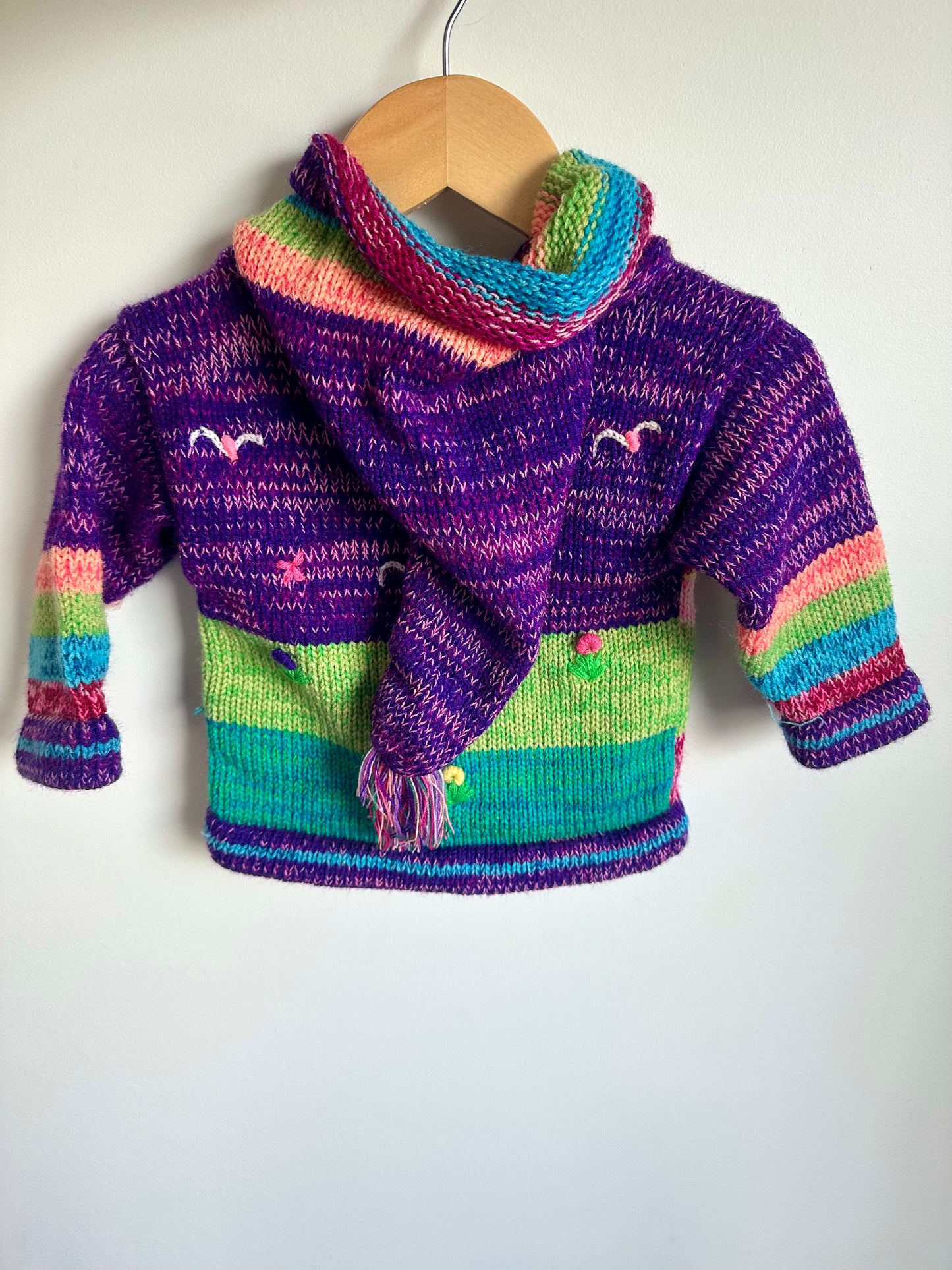 Made in Peru Purple Embroidered Sweater / 12m?