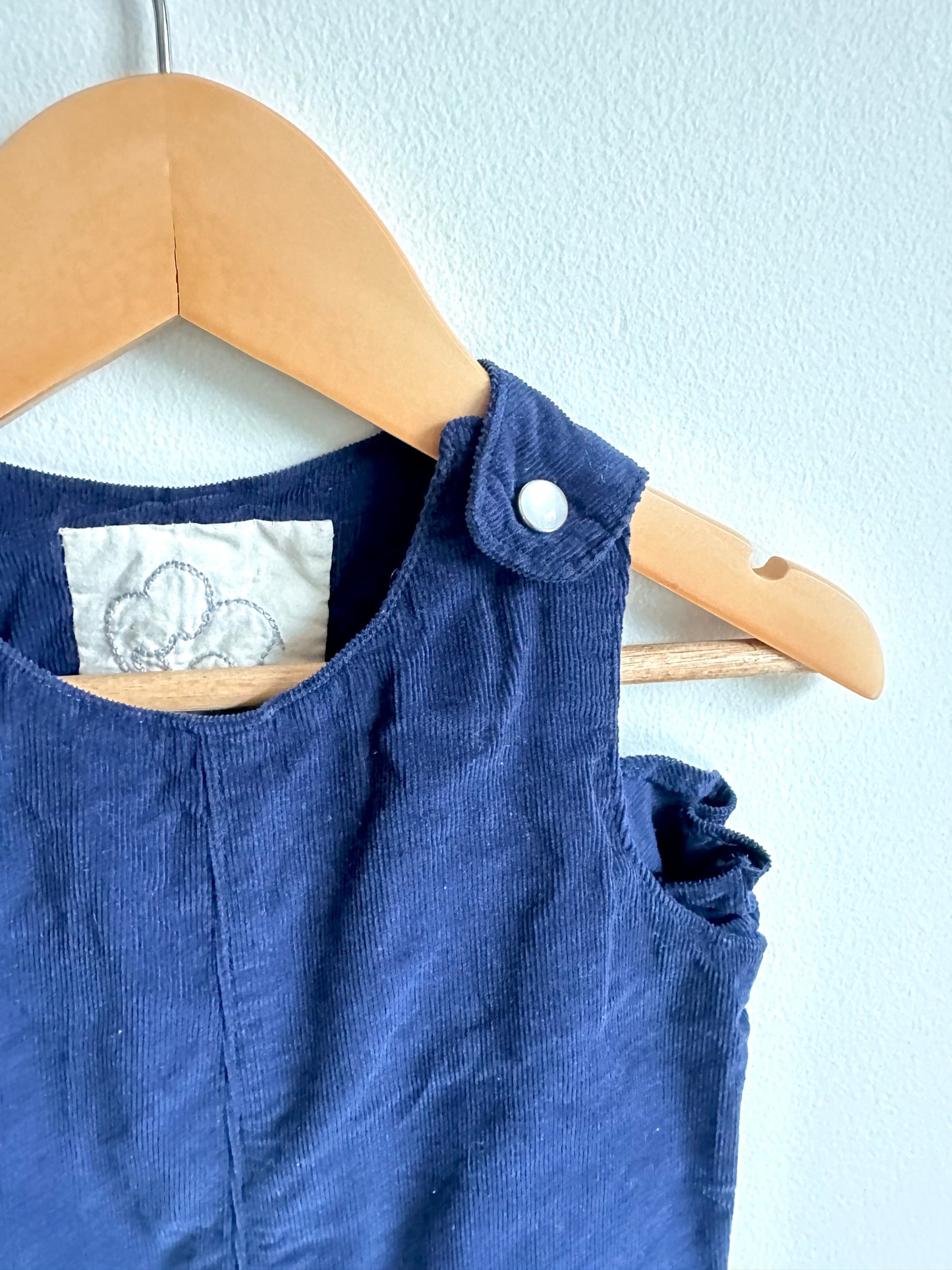 Vintage Navy Ribbed Jumpsuit / 18-24m?